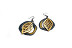 Leaf and Circle Earrings