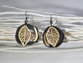 Leaf and Circle Earrings