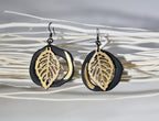 Leaf and Circle Earrings